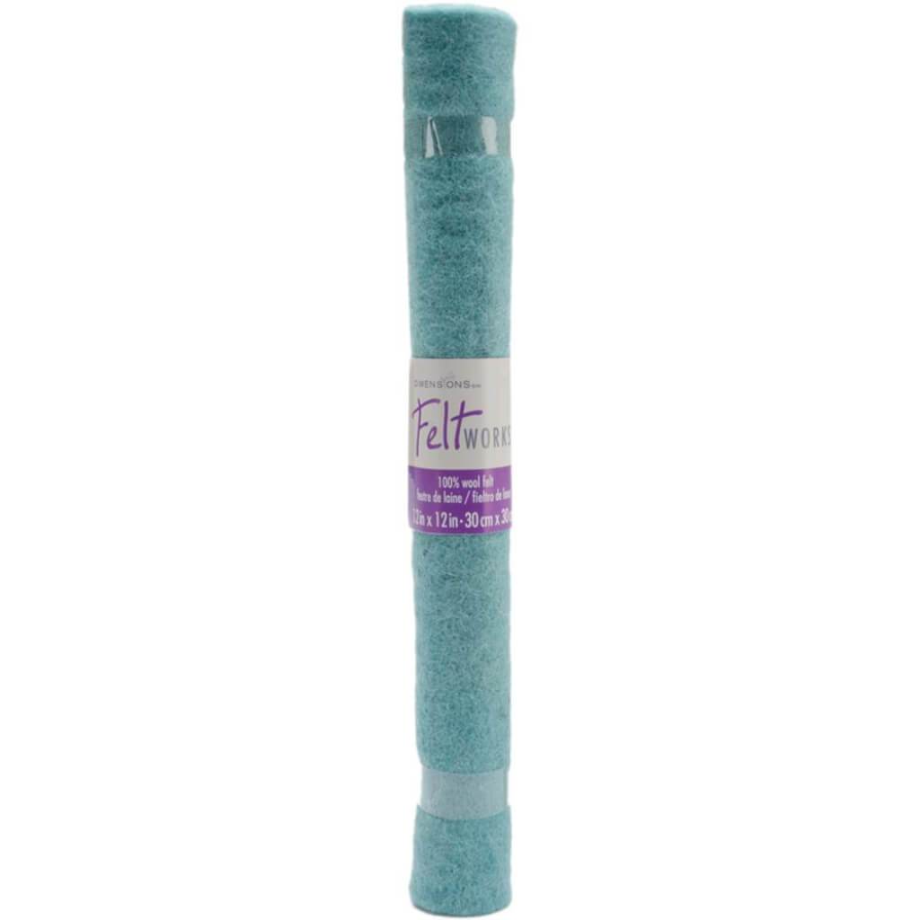 Dimensions Feltworks Felt Roll 12in x 12in Aqua