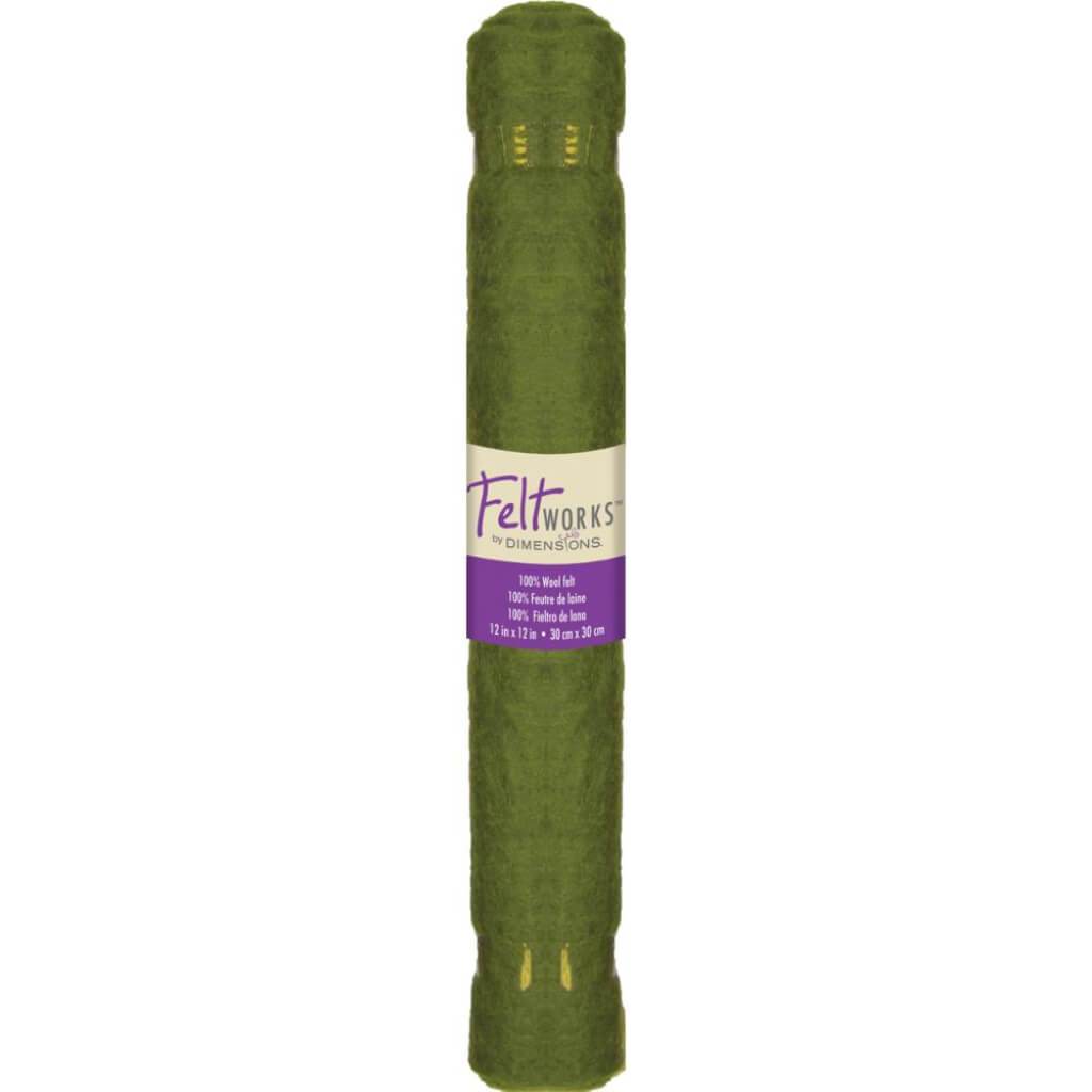 Dimensions Feltworks Felt Roll 12in x 12in Olive