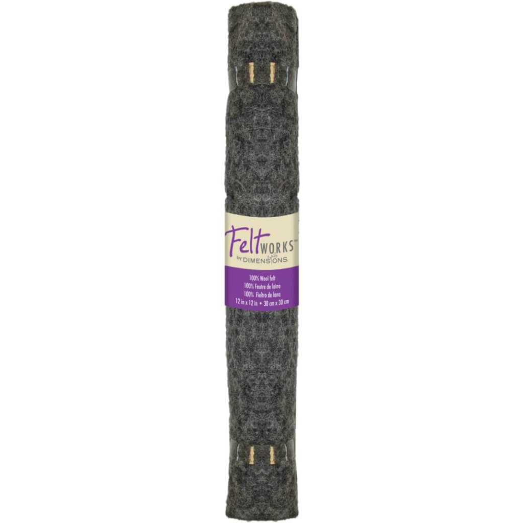 Dimensions Feltworks Felt Roll 12in x 12in Grey