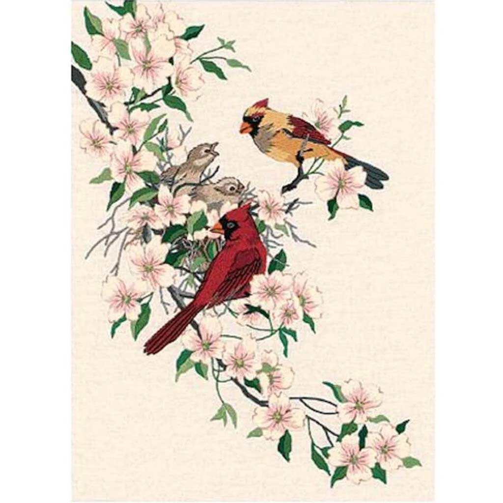 11 X 15 CARDINALS IN DOGWOOD 