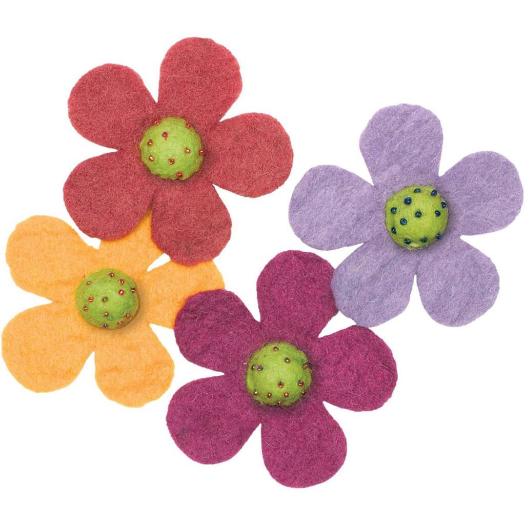 Dimensions Feltworks Crazy Daisies 4/pkg