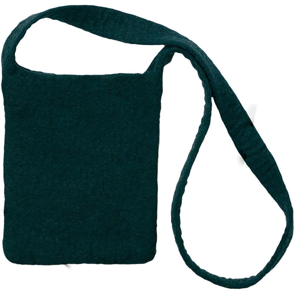 Dimensions Feltworks Shoulder Bag 7.25in x 10in x 1in Black