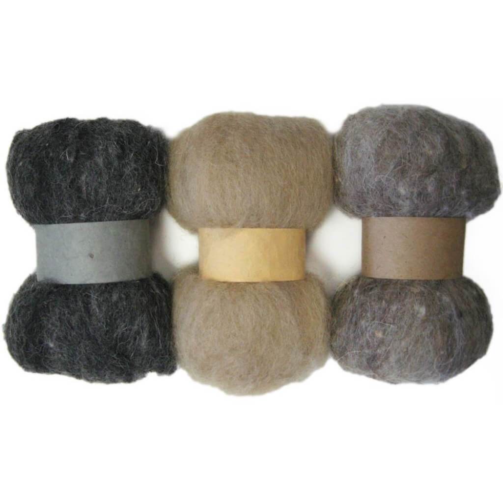 Dimensions Feltworks Roving Trio Pack 1.58oz Neutrals