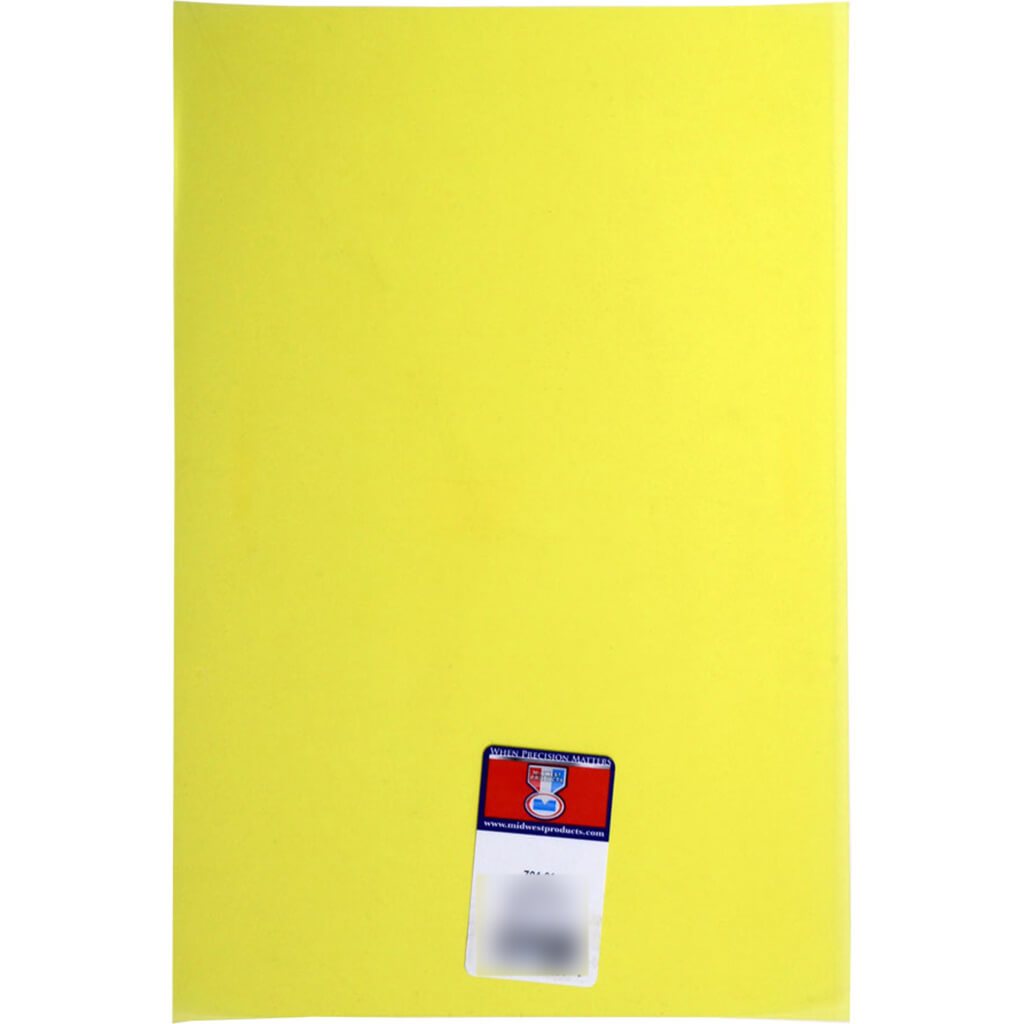 Pvc Sheet Yellow .005 x 7.6 x 11