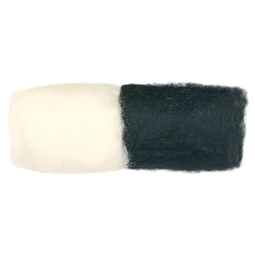 Dimensions Feltworks Roving 0.25oz White &amp; Black