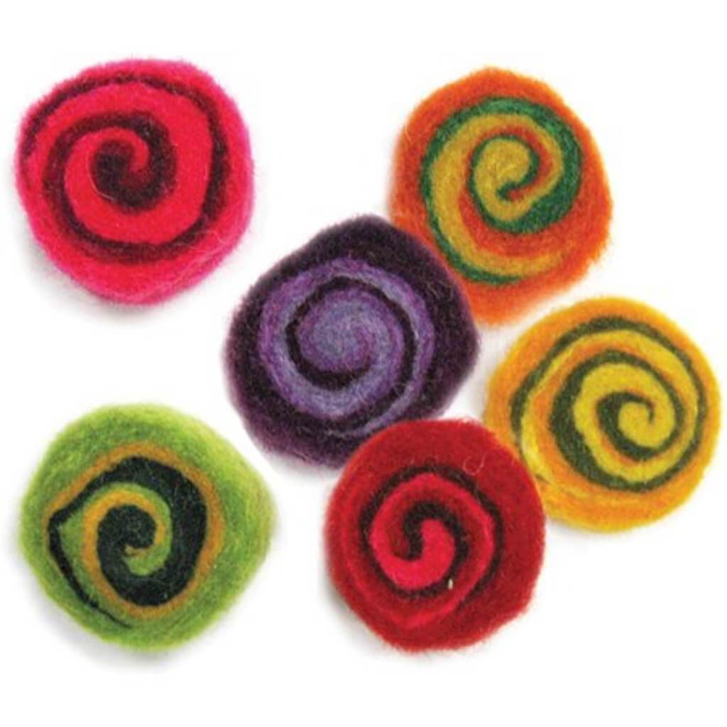 Dimensions Feltworks Multicolor Spirals 6/Pkg