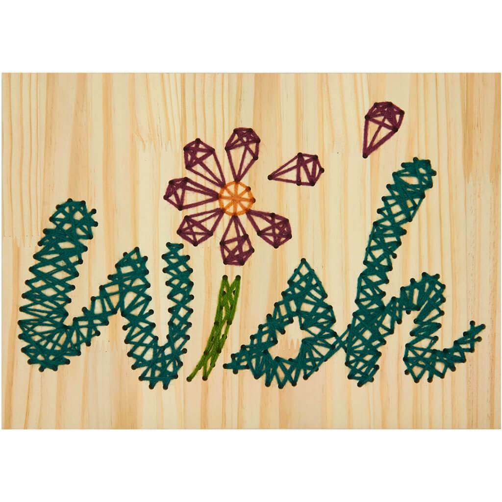 String Art Kit Wish 14in x 10in