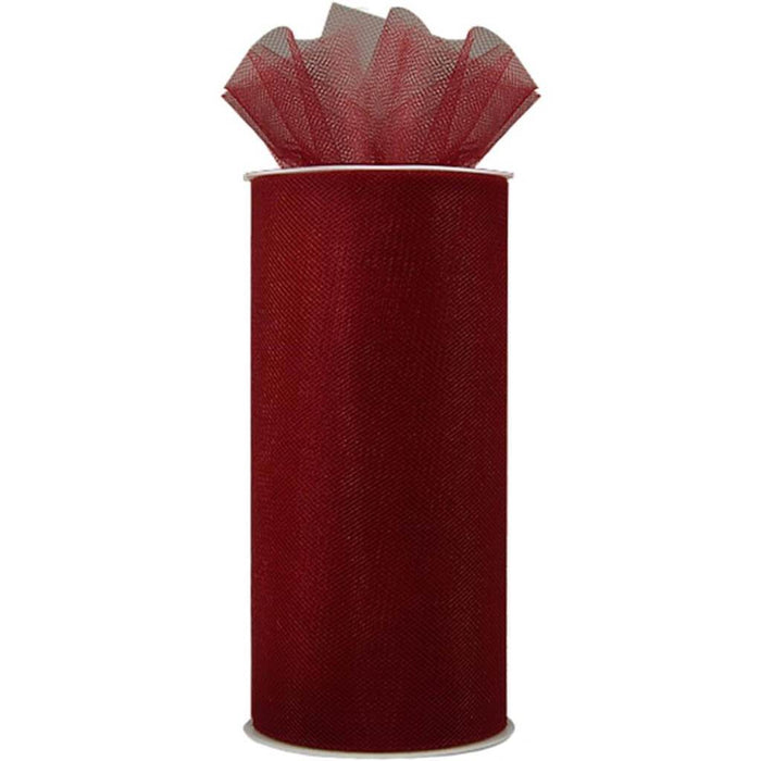 Expo Shiny Tulle 6in x 24yd Spool Wine