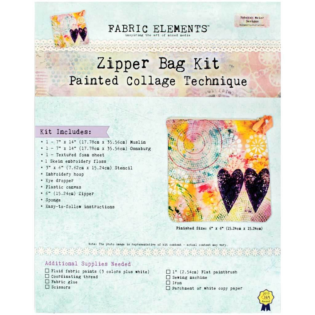 Fabric Elements 6in x 6in Zipper Bag Kit