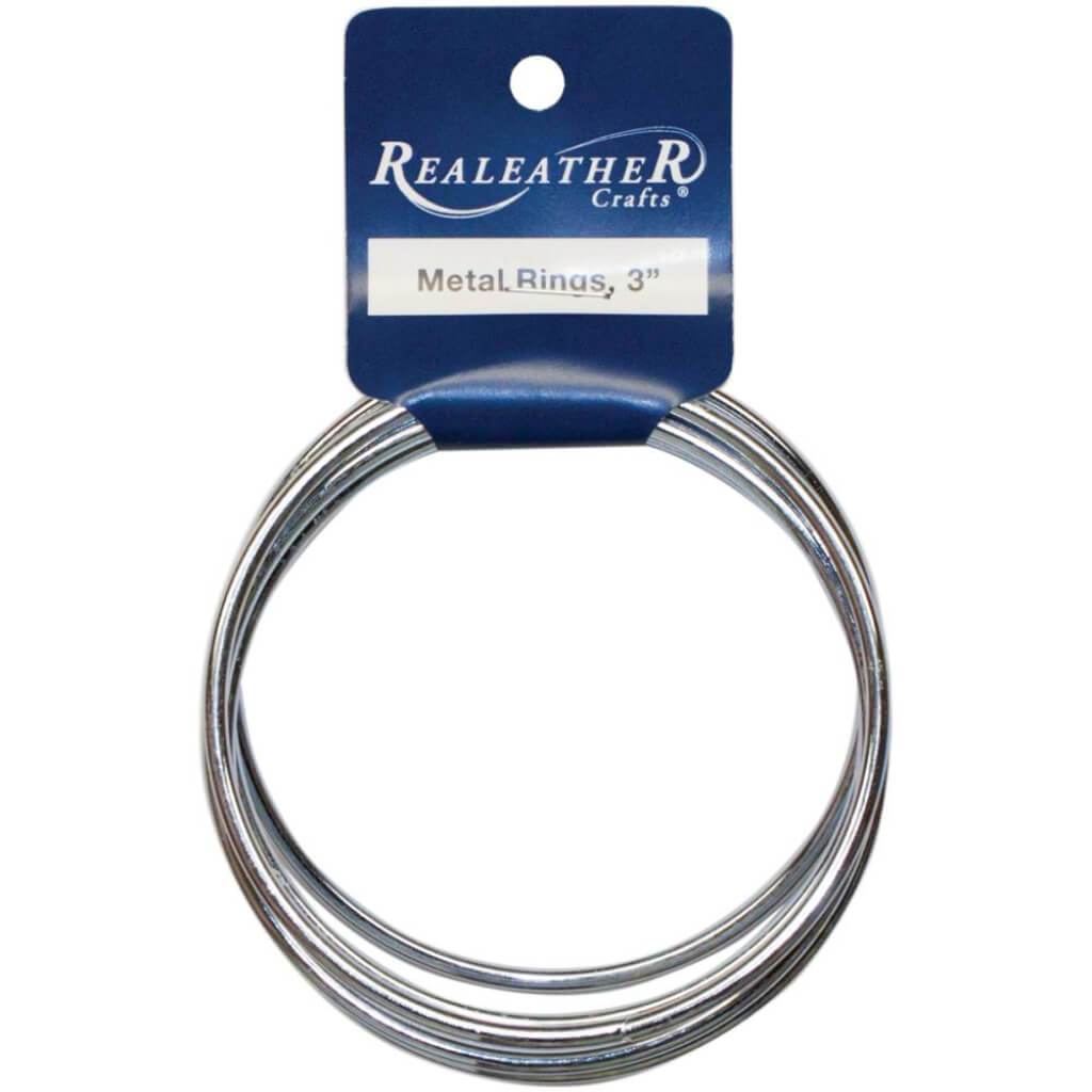 Zinc Metal Rings 3in 6/Pkg