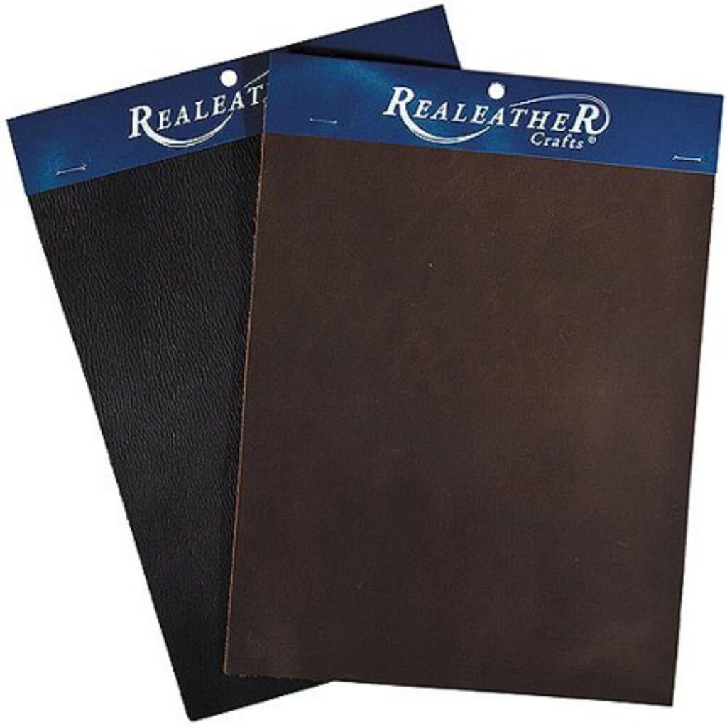 Realeather Crafts Leather Premium Trim Piece 8in x 11in Brown