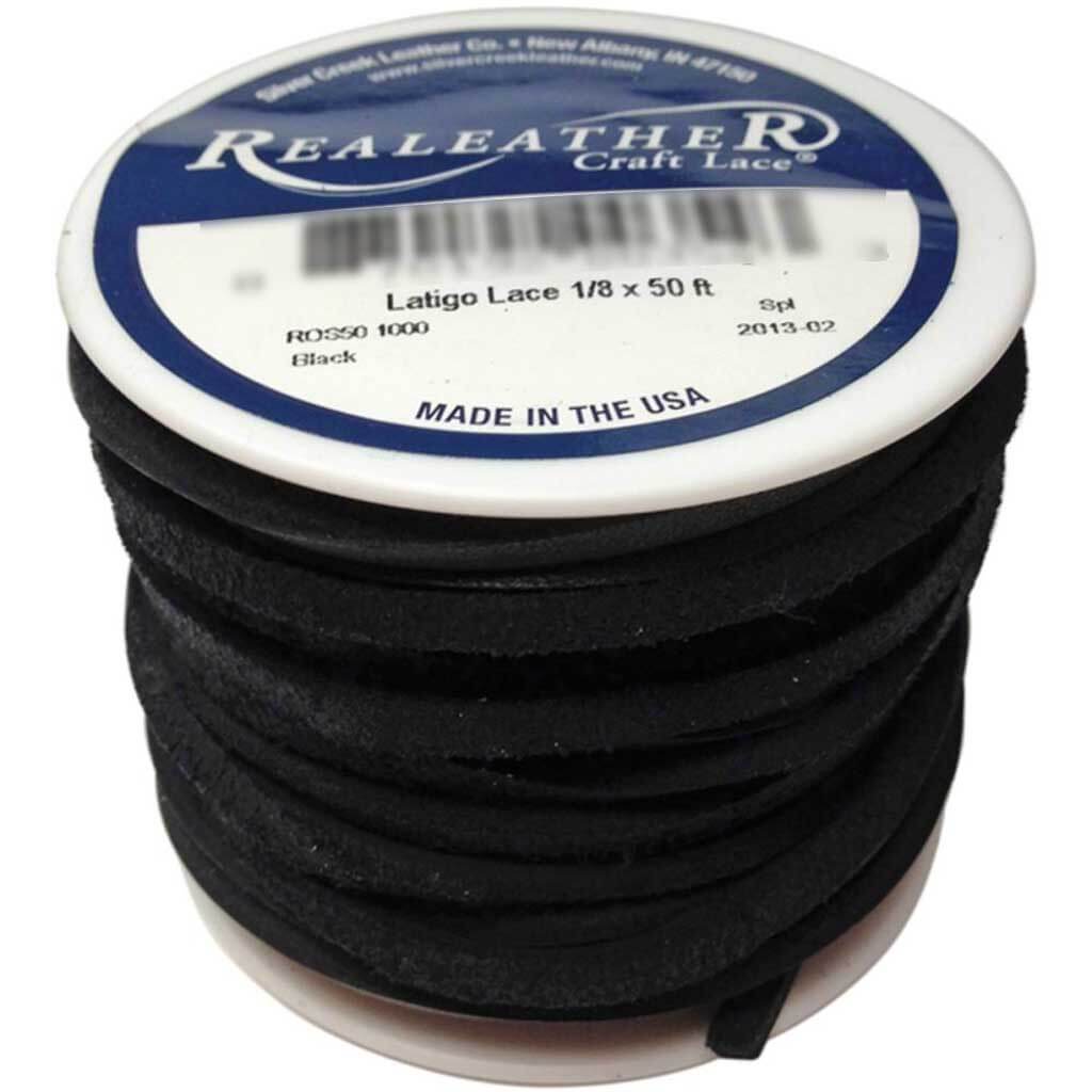 Latigo Lace .125in x 50ft Spool Black