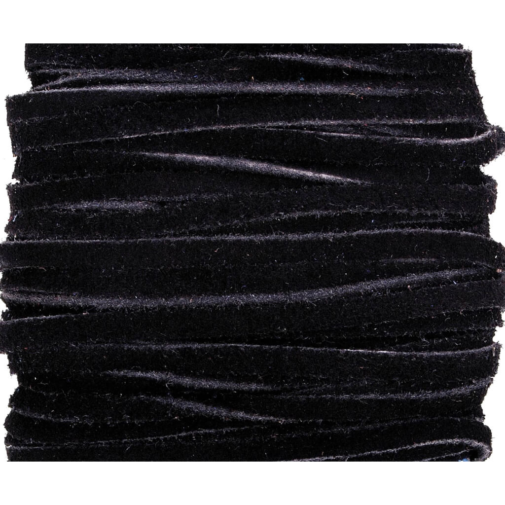 Realeather Crafts Suede Lace .125in x 25yd Spool Black