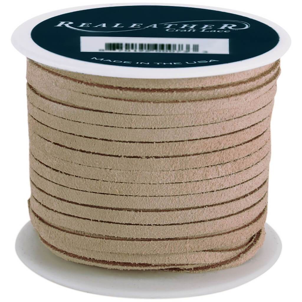 Suede Lace .125in x 25yd Spool Beige