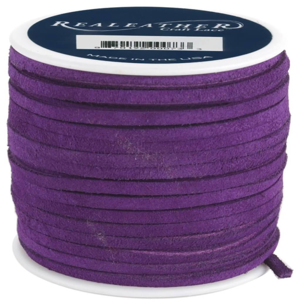 Realeather Crafts Suede Lace .125in x 25yd Spool Royal Purple