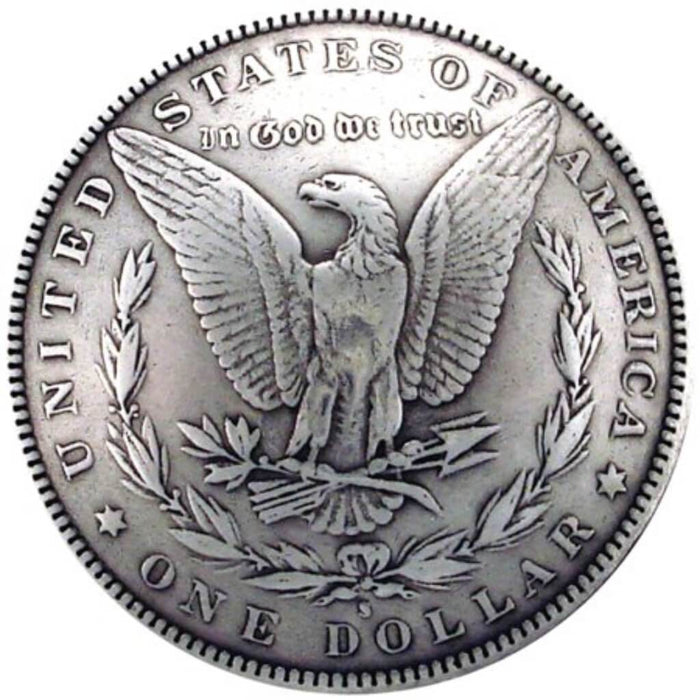 Concho Antique Silver Screwback 1.375in Morgan Dollar Tails
