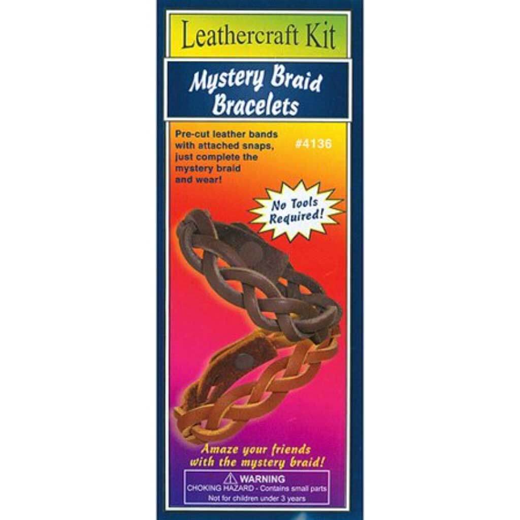 Leathercraft Kit Mystery Braid Bracelets 2/Pkg