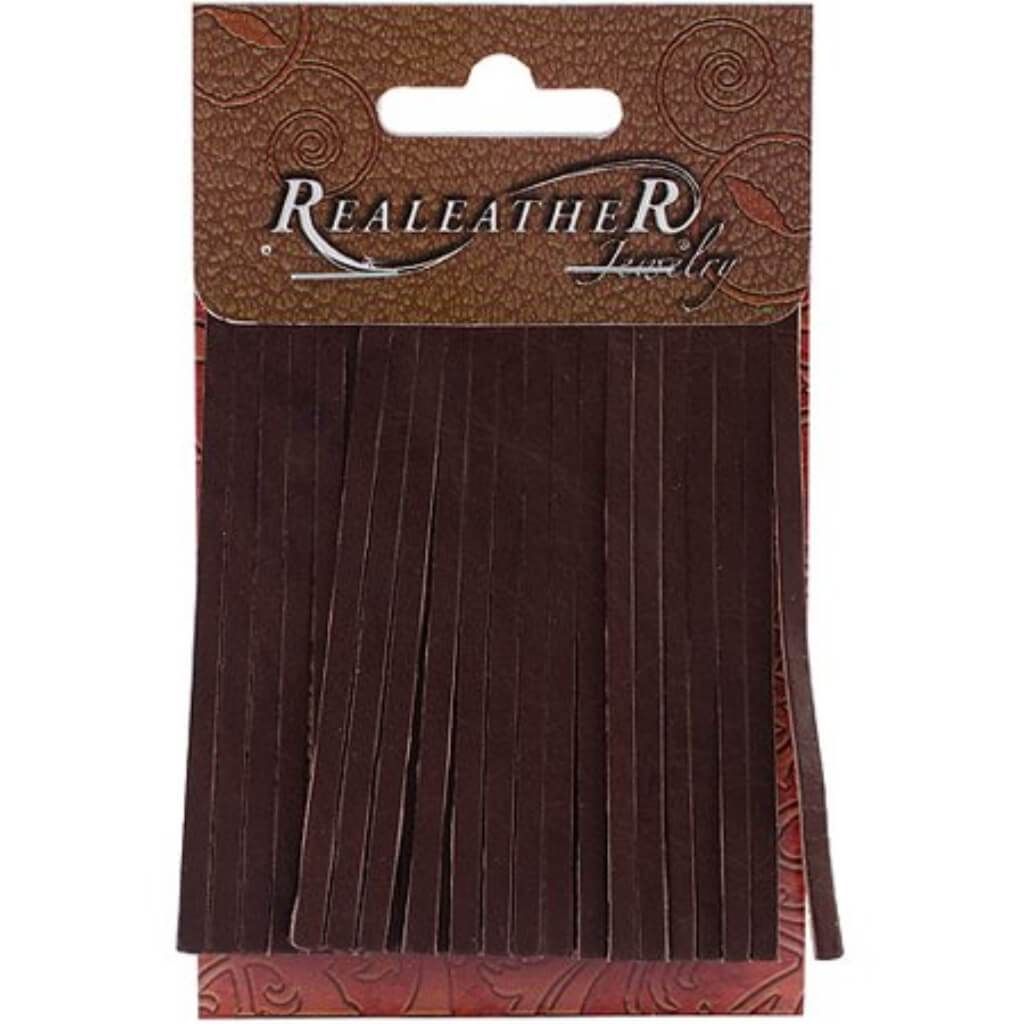 Deerskin Fringe 2in x 3in 2/Pkg Carded Chocolate