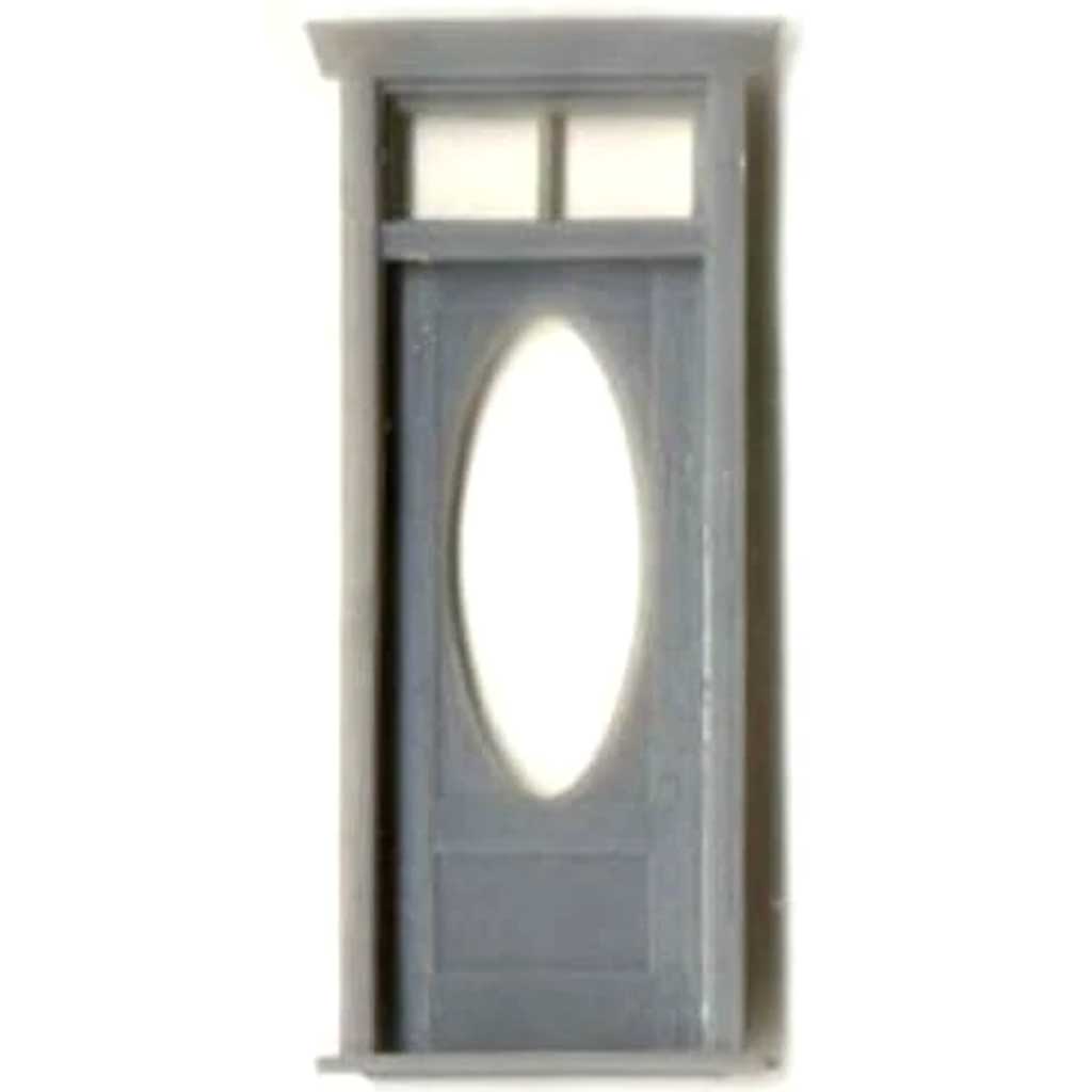 Scale Architectural Components Door with oval window and frame 1/4in set of 2 