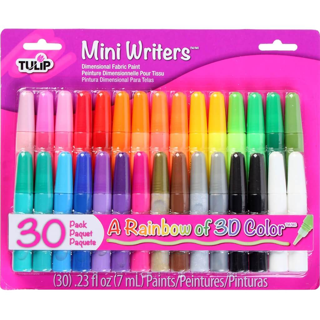 Tulip Dimensional Fabric Paint Mini Writers 3D Color 30pcs