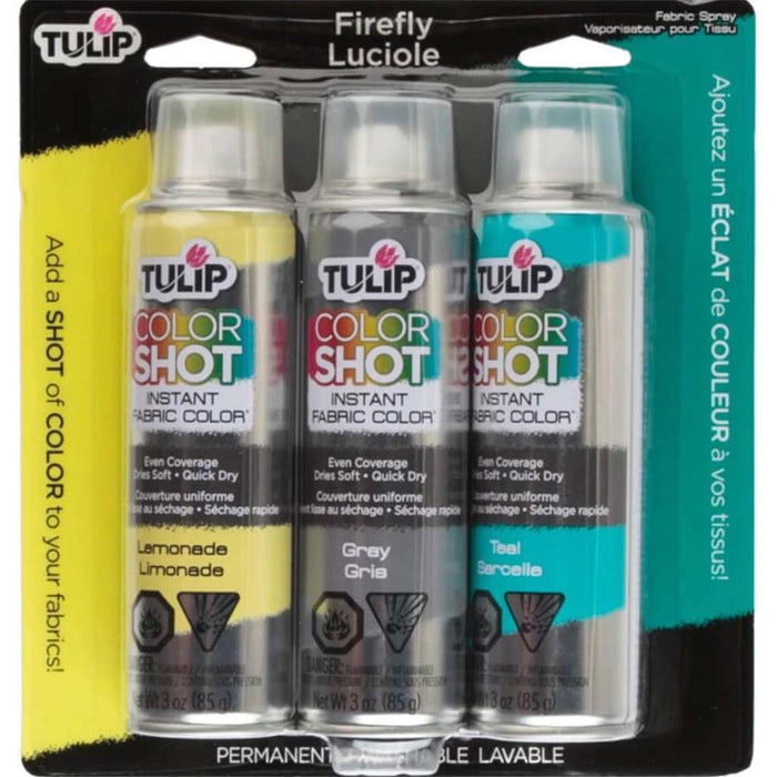 Color Shot Instant Fabric Spray Color Firefly 3pc
