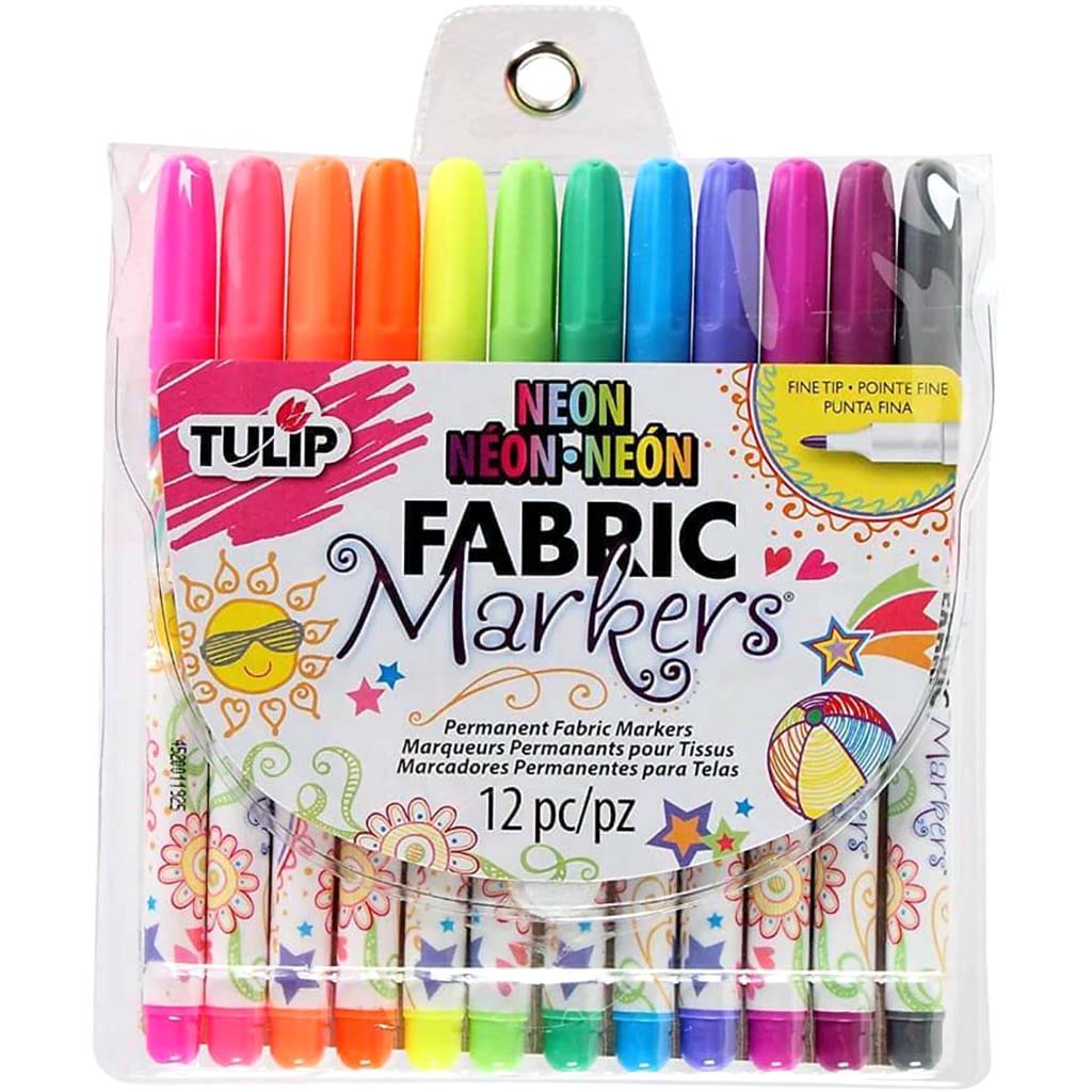 Tulip Fabric Markers Neon 12pcs