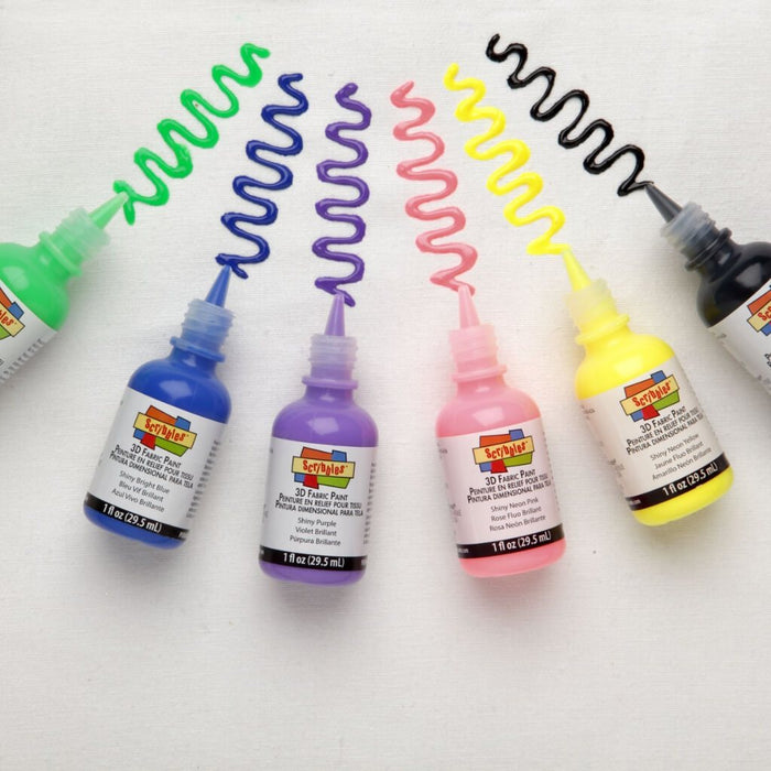 80'S POP 3D FABRIC PAINT 6PK