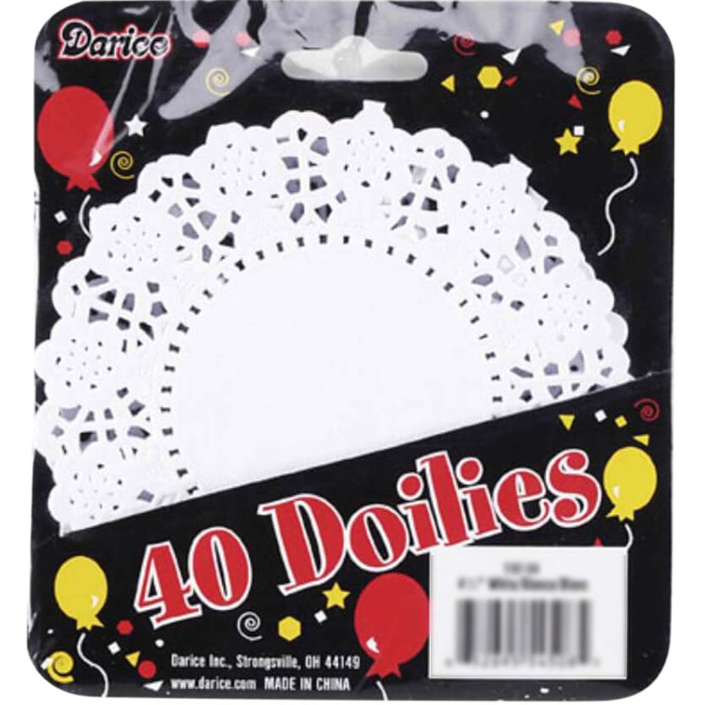 PAPERDOILY WHITE 4.5IN 40CT 