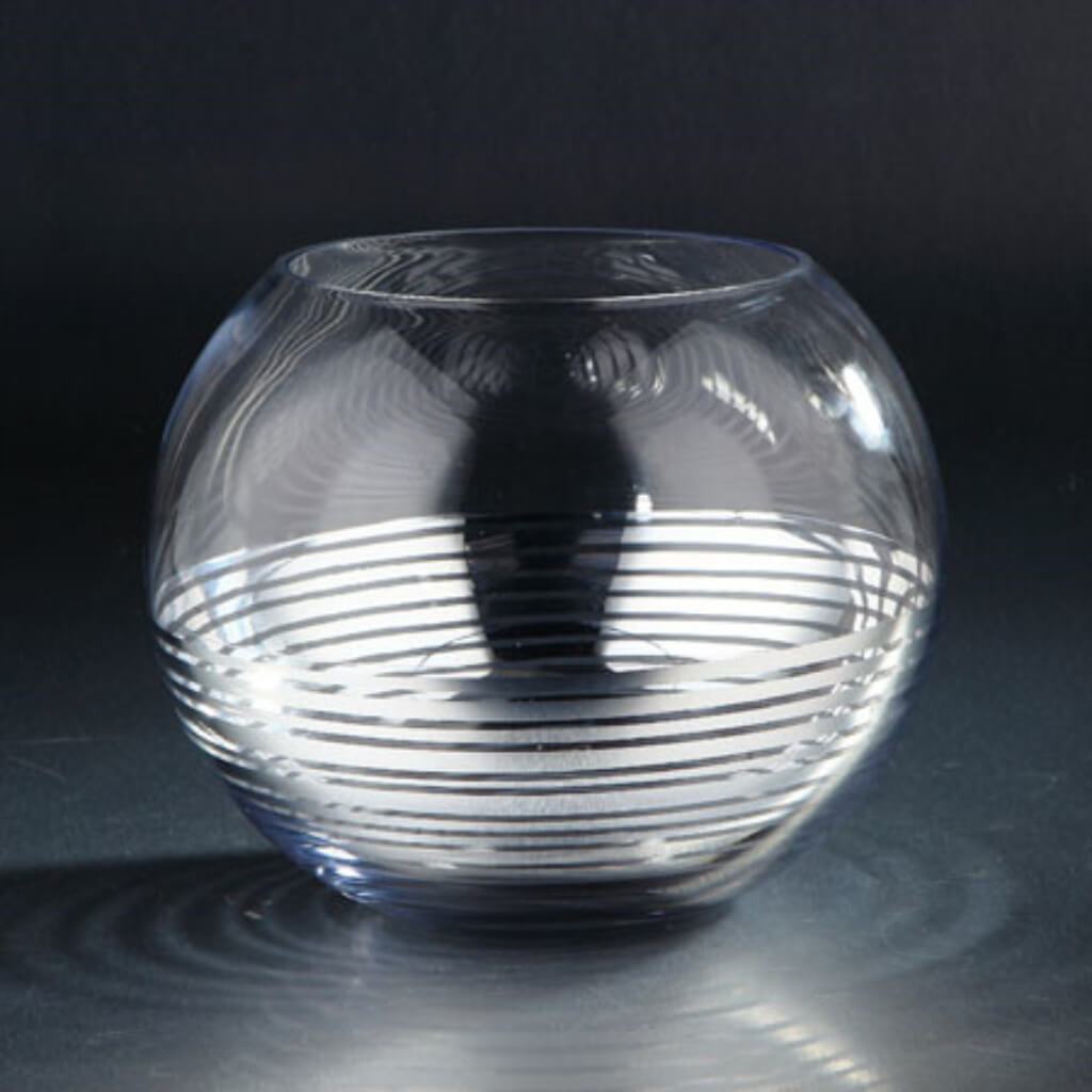 Vase H:6.5&quot; D:8&quot; Silver 