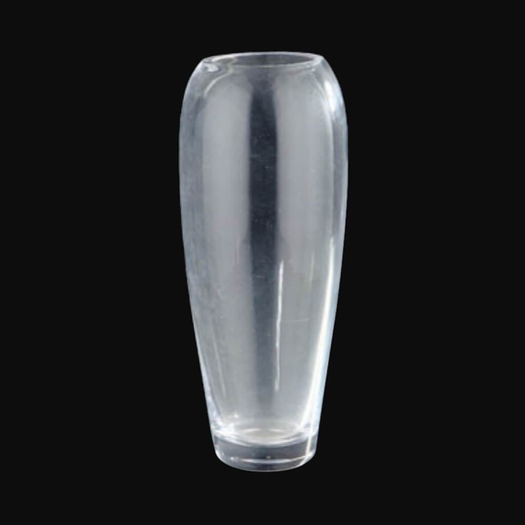 VASE H:13.5" D:5.5" CLEAR 