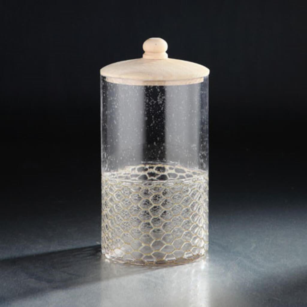 Jar W/Lid H:10&quot; D:6&quot; Clear 