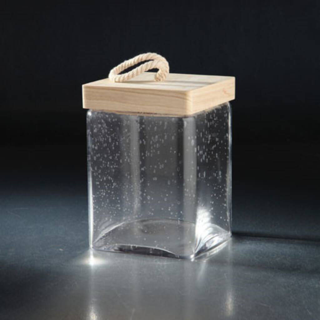 Jar W/Lid H:8.5&quot; D:6&quot; Clear 