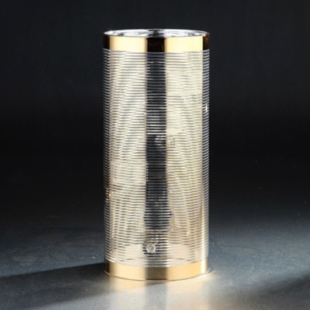 Cylinder H:10" D:4.5" Gold 