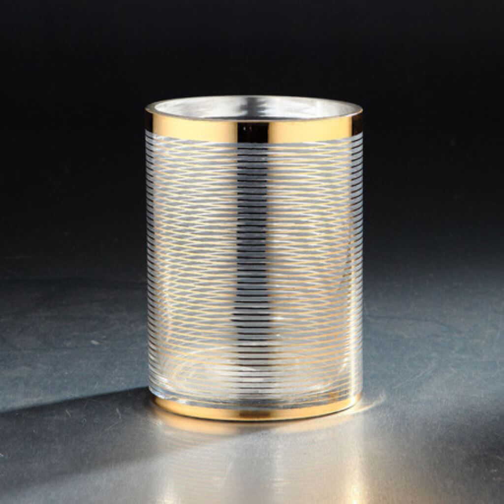 Cylinder H:6.5" D:4.5" Gold 