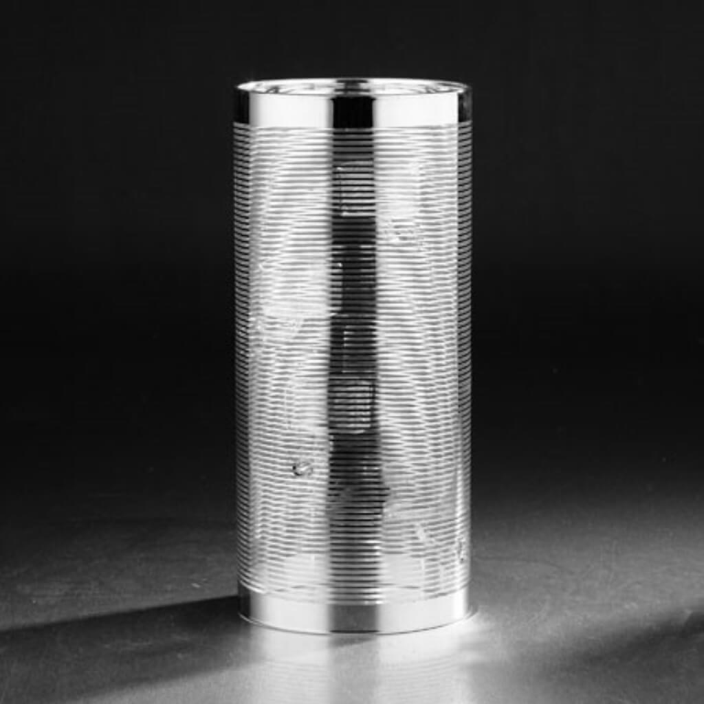 Candleholder H:12" D:5" Silver 