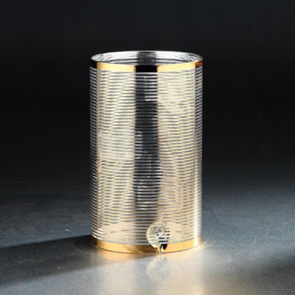 Candleholder H:8" D:4.5" Gold 