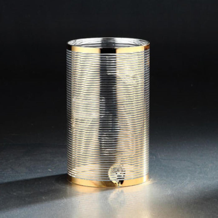 Candleholder H:8" D:4.5" Gold 