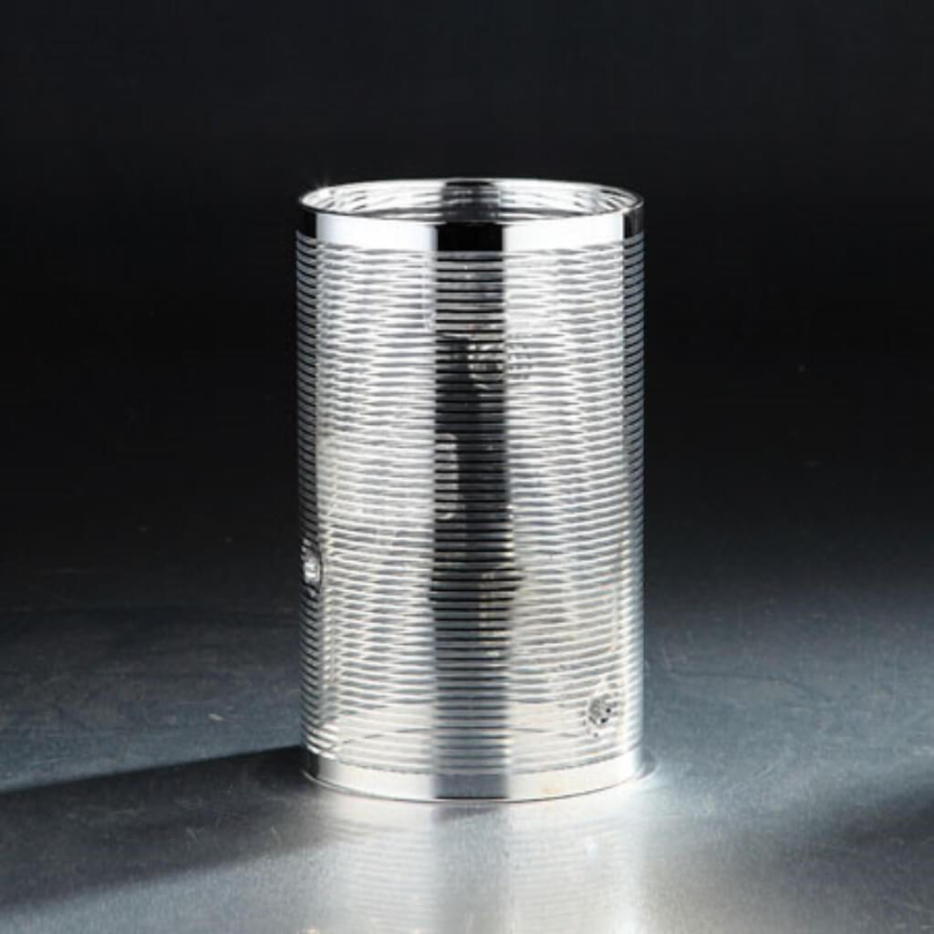 Candleholder H:8" D:4.5" Silver 