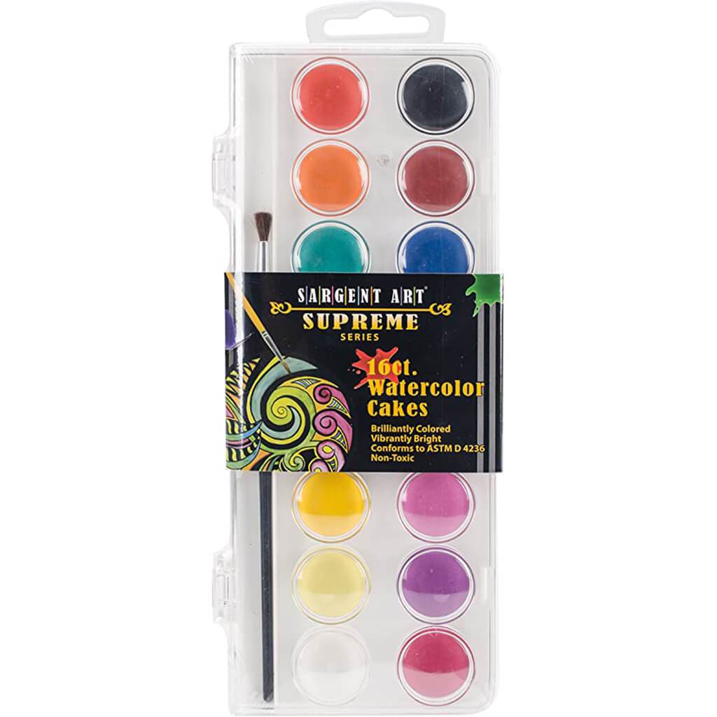 Sargent Supreme Watercolor Cake Set 16 Colors