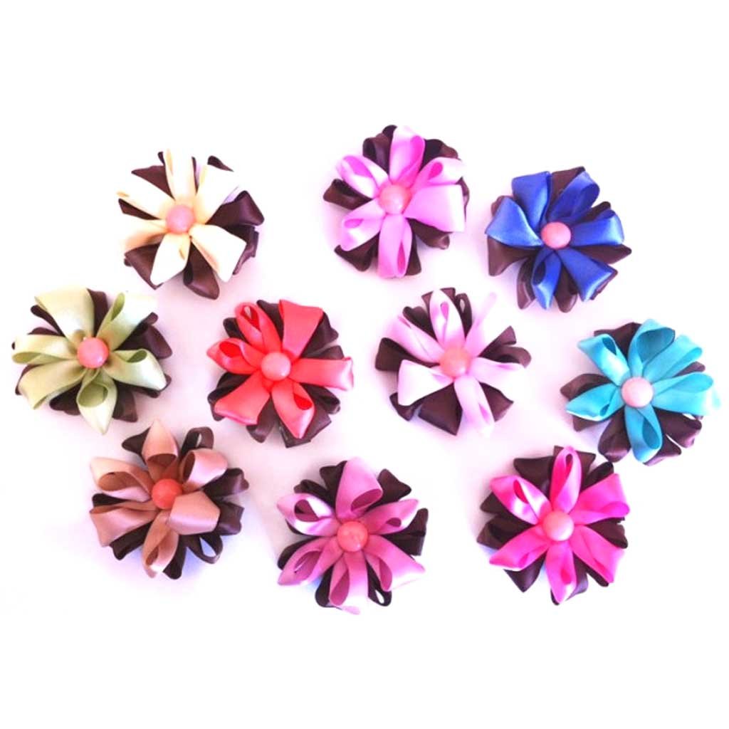 Two Tone Big Flower Clip