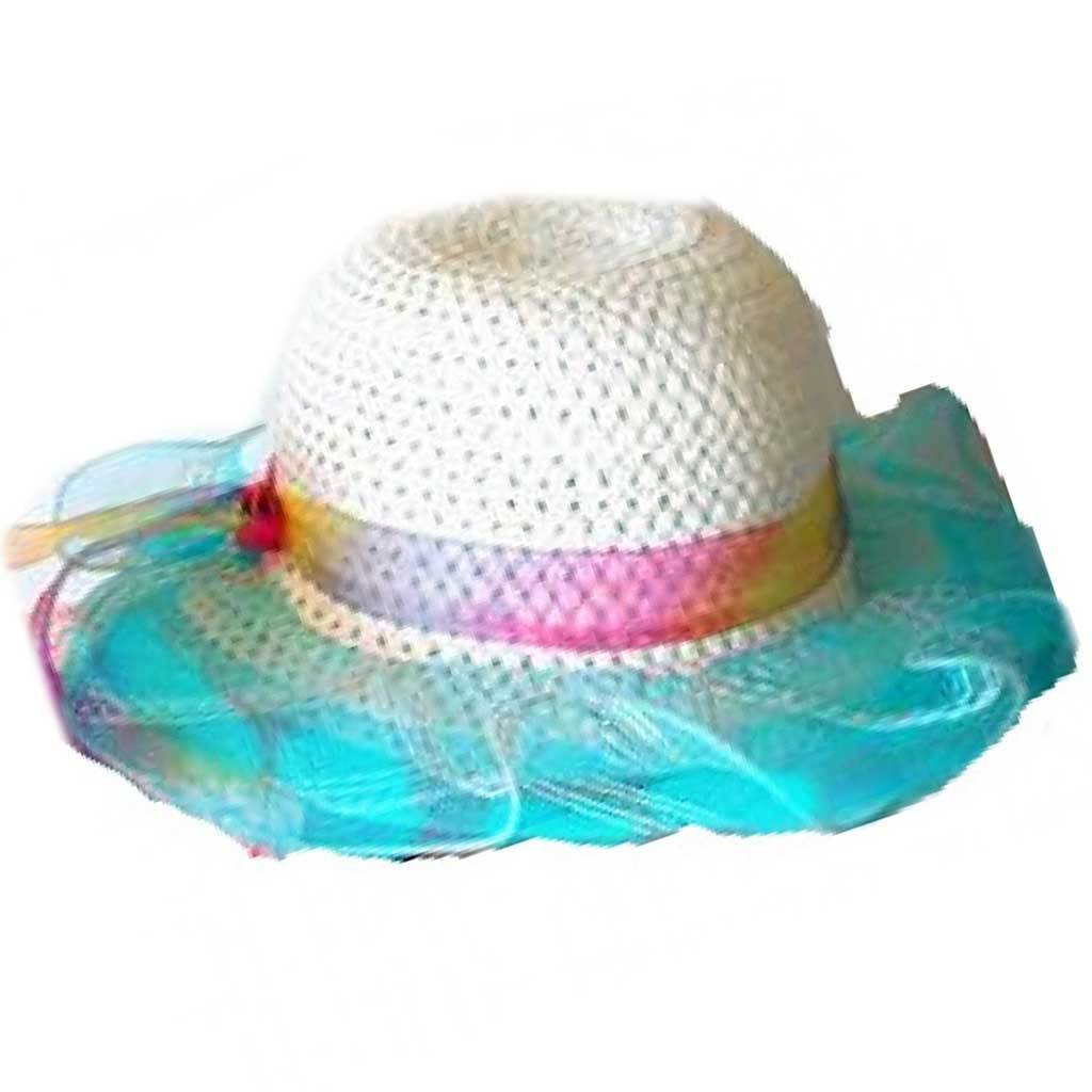 White Fancy Straw Hat