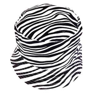Zebra Print Cotton Sun Hat