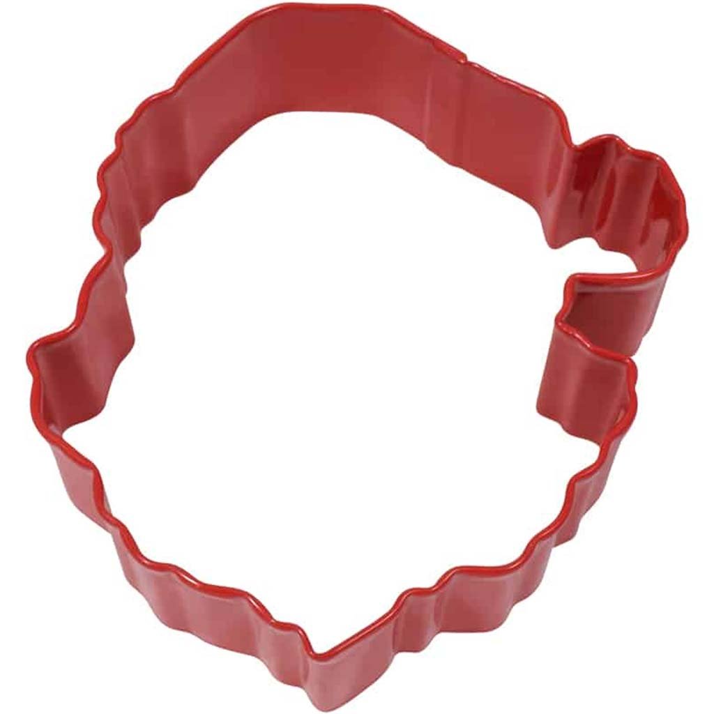 Santa Face Cookie Cutter Red, 3.75in