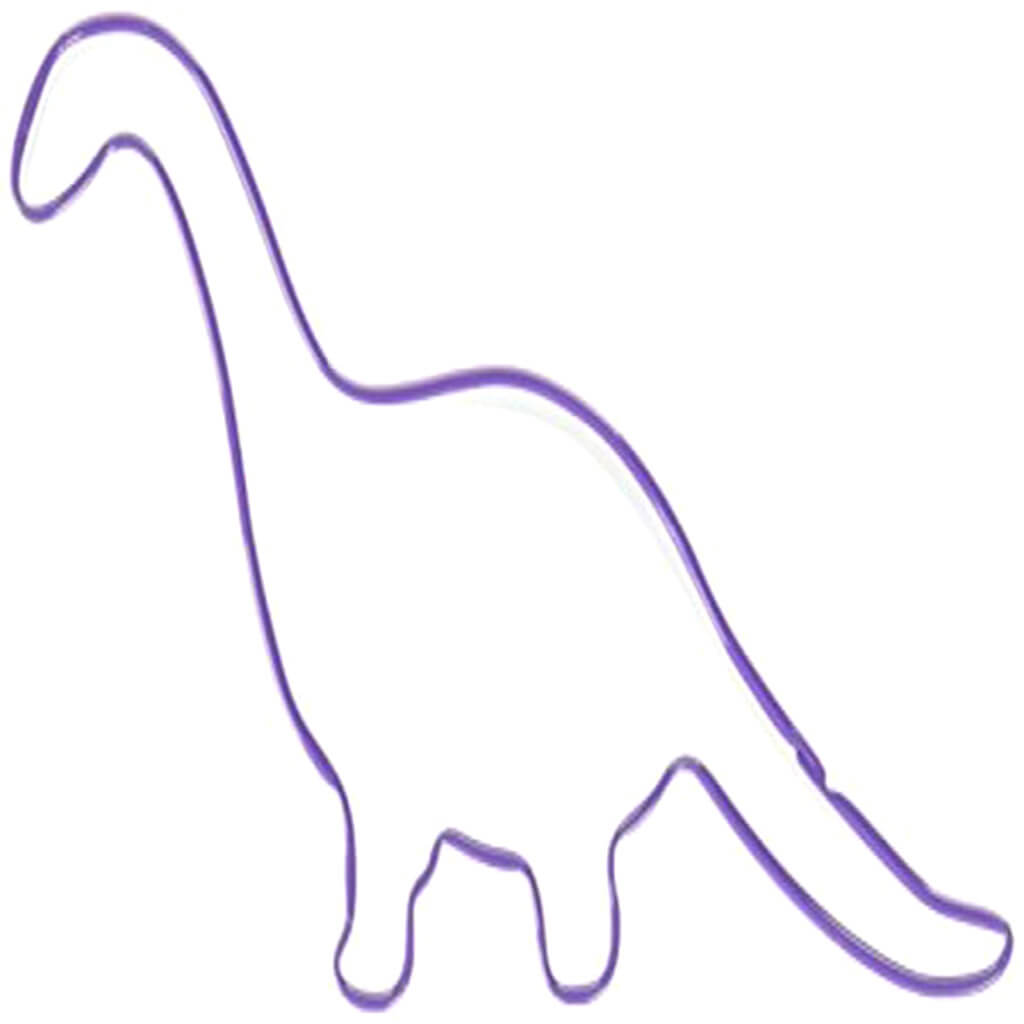 Brontosaurus Cookie Cutter Purple, 6in