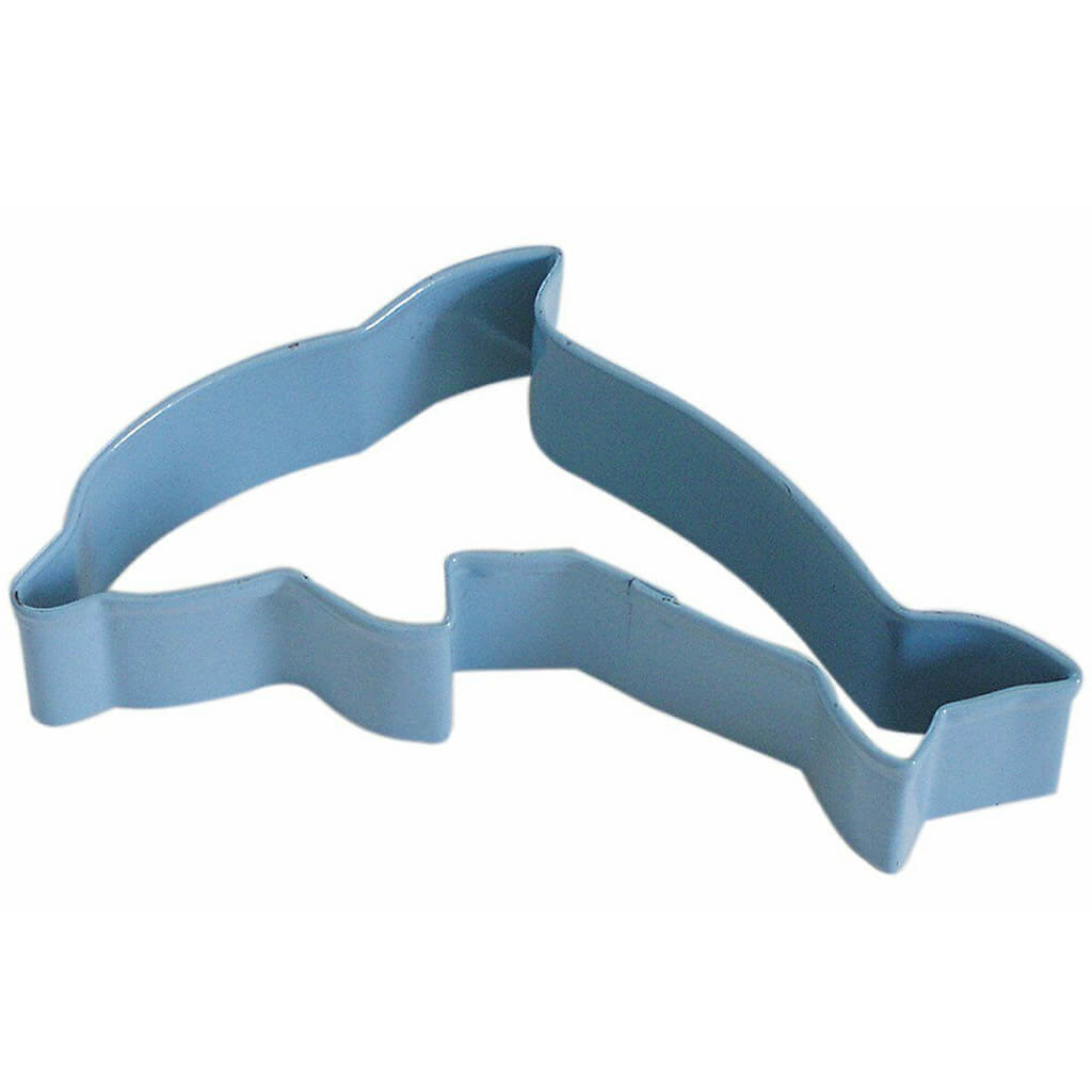 Dolphin Cookie Cutter Blue, 4.5in