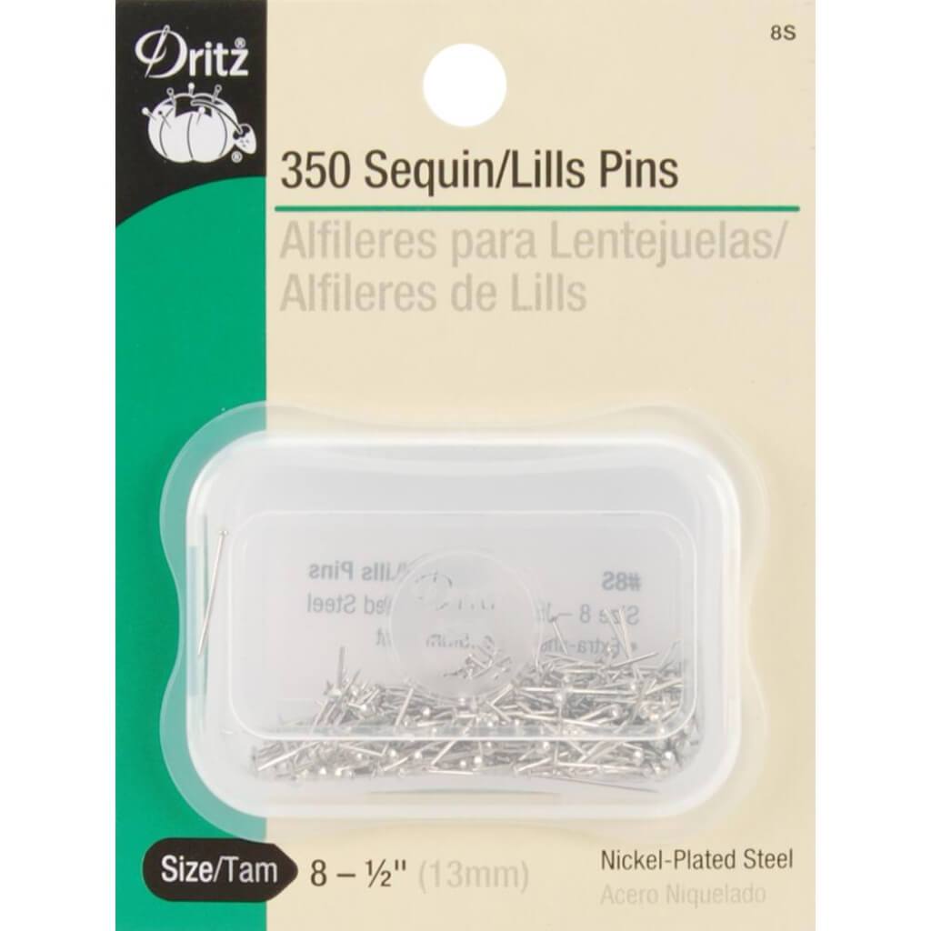 Dritz Sequin Lills Pins 350/Pkg Size 8