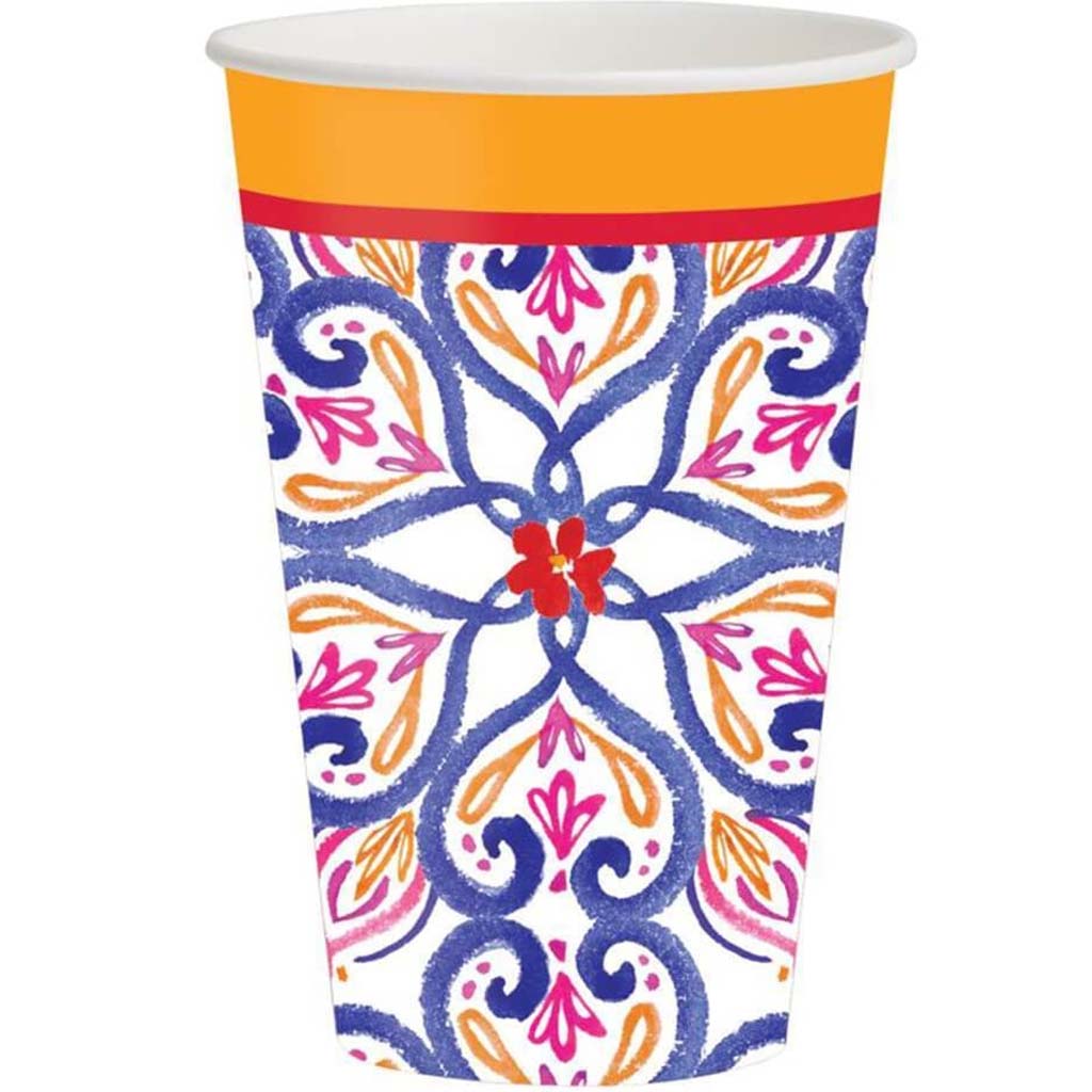 Talavera, Hot &amp; Cold Cups 12oz 8ct 