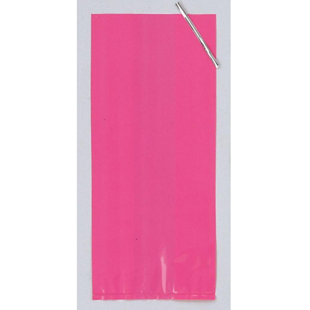 Cello Bags 20ct, Hot Pink 