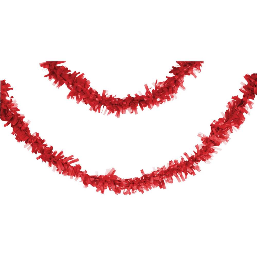 Classic Red Tissue Garland 25ft 