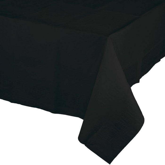 Black Velvet Paper Table Cover 54in x 108in 